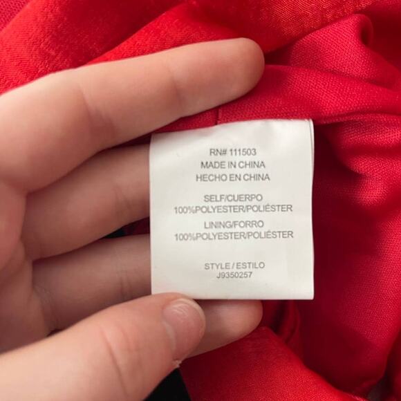 Rabbit Rose Womens Ruched Smocked Red Cropped Tank Top Bustier NEW Large - Picture 7 of 9